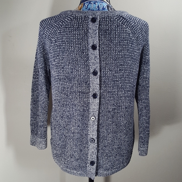 RW&CO. Sweaters - Blue Knit sweater with buttons down the back